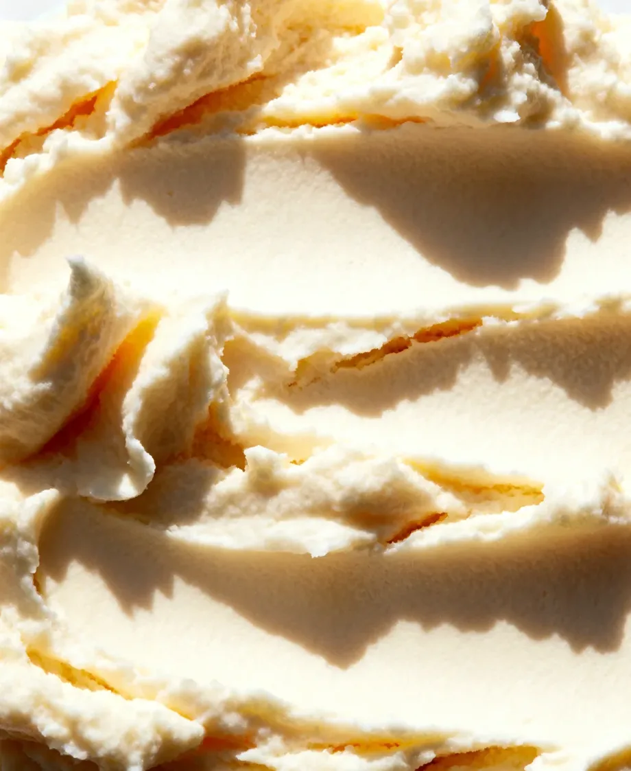 Macro of a whipped, cream-coloured lipid texture